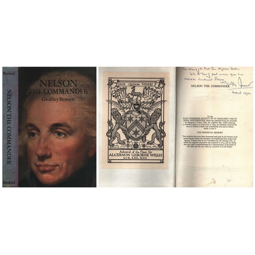 285 - Geoffrey Bennett signed. Nelson The Commander Hardback Book. Publisher: B. T. Batsford Ltd. Inscribe... 
