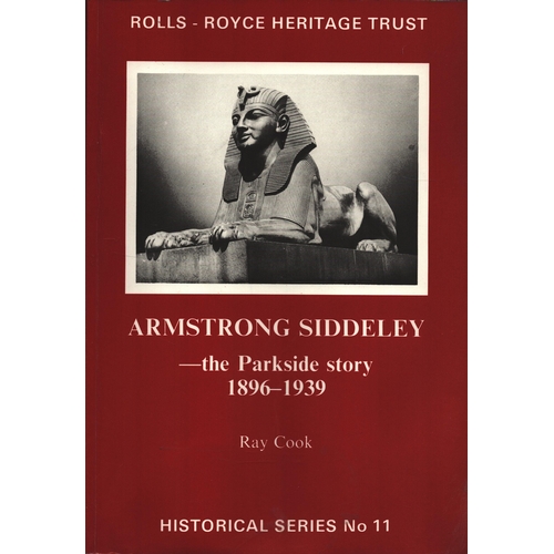 294 - Rolls - Royce Hertiage Trust. Armstrong Siddeley the Parkside Story 1896-1939 Paperback Book. Histro... 