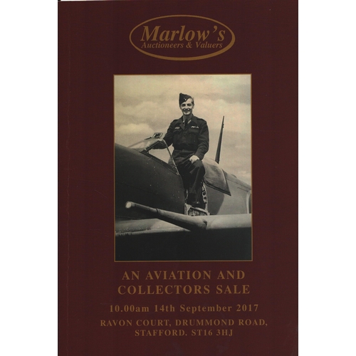 295 - Marlow's Auctioneers & Valuers Paperback Book. An Aviation & Collection Sale.