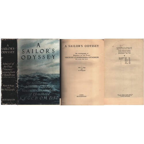 300 - A Sailor's Odyssey Hardback Book. The Autobiography of The Fleet. Publisher: Hutchinson. Published 1... 