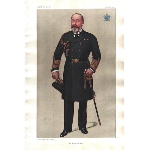 100 - Vanity Fair colour caricature of His Majesty The King Edward VII. Jun 19th 1902.