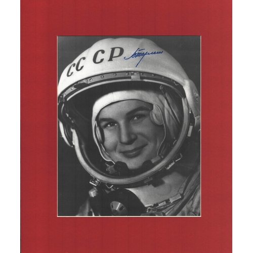 109 - Cosmonaut Valentina Tereshkova, first woman in space signed 10x8 black and white photograph. Mounted... 