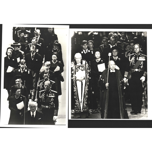 93 - Collection of black and white photographs of the ceremonial funeral of Admiral of the Fleet, The Ear... 