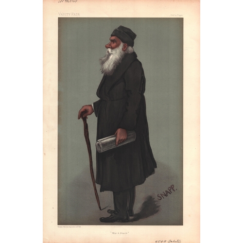 94 - Vanity Fair colour caricature of Russian novelist and philosopher Leo Tolstoy, published 24th Octobe... 