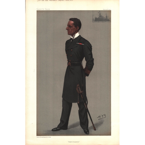 97 - Vanity Fair colour caricature of Captain Hedworth Lambton. Jun 28th 1900.