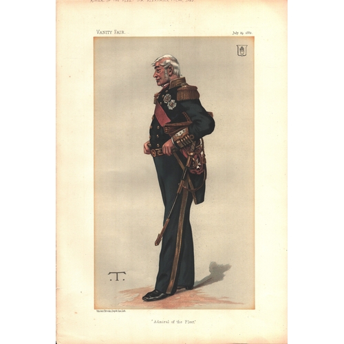 98 - Vanity Fair colour caricature of Andmiral of the Fleet Sir Alexander Milne. Jul 29th 1882.