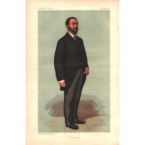 99 - Vanity Fair colour caricature of Mr Thomas Henry Ismay with published article. Nov 15th 1894.