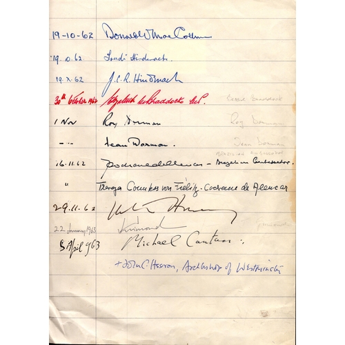 248 - Guest book signed page.  Includes signatures of Donald Maccormick, Jean Dosman and more.