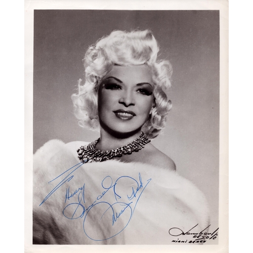 71 - Mae West signed 10x8inch black and white photo.