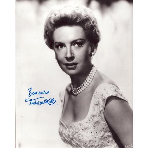 84 - Deborah Kerr signed 10x8inch black and white photo.