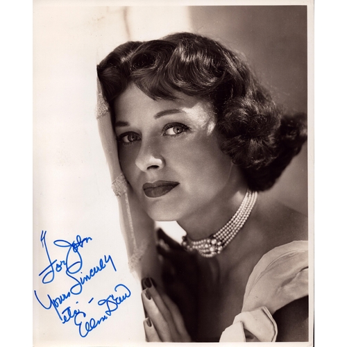 90 - Ellen Drew signed 10x8inch black and white photo.