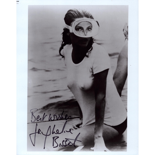 93 - Jacqueline Bisset signed 10x8inch black and white photo.