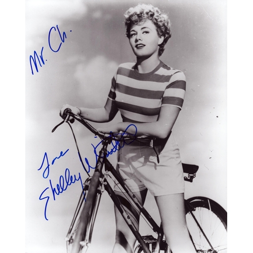 94 - Shelley Winters signed 10x8inch black and white photo. Dedicated.