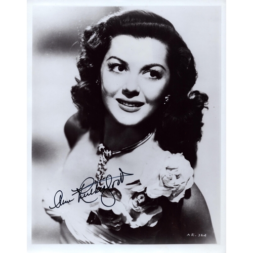 95 - Anne Rutherford signed 10x8inch black and white photo.