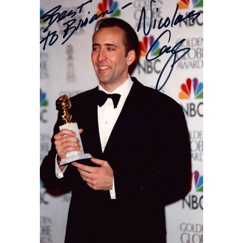 105 - NICHOLAS CAGE Actor signed Photo.