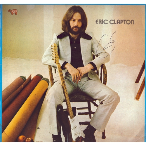 99 - Eric Clapton signed 33rpm record sleeve.  Record included.