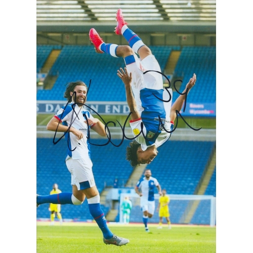 102 - Tyrhys Dolan signed 12x8 inch colour photo pictured celebrating while playing for Blackburn Rovers. ... 