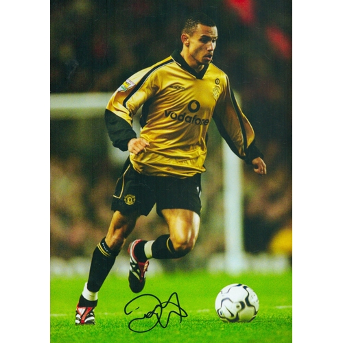 106 - Danny Webber signed 12x8 inch colour photo pictured in action for Manchester United. Good condition ... 