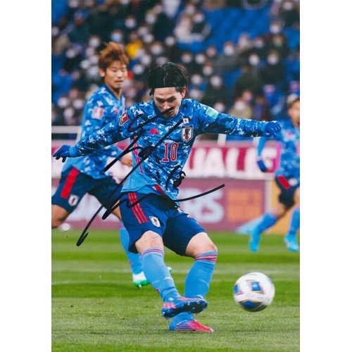 109 - Football Takumi Minamino signed Japan 12x8 colour photo. Takumi Minamino (born 16 January 1995) is a... 