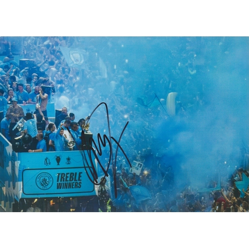 119 - Football Kalvin Phillips signed 12x8 inch colour photo pictured during Manchester City's treble winn... 