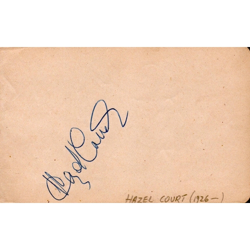33 - Hazel Court signed album page.