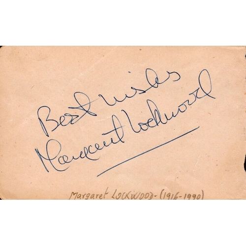 35 - Margaret Lockwood signed album page.