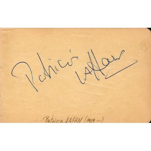 37 - John McCallum signed front and Patricia Laffan signed back album page.