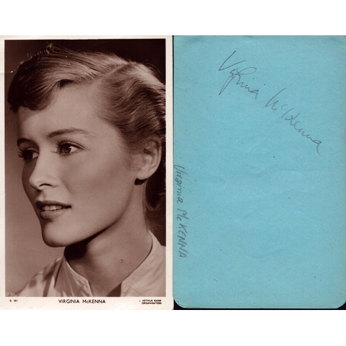 40 - Virginia McKenna 3.5x5inch black and white photo and signed album page.
