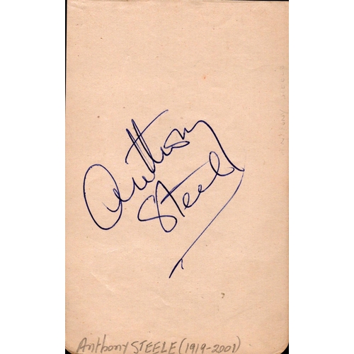 41 - Anthony Steele signed front and Valerie Hobson signed back album page.