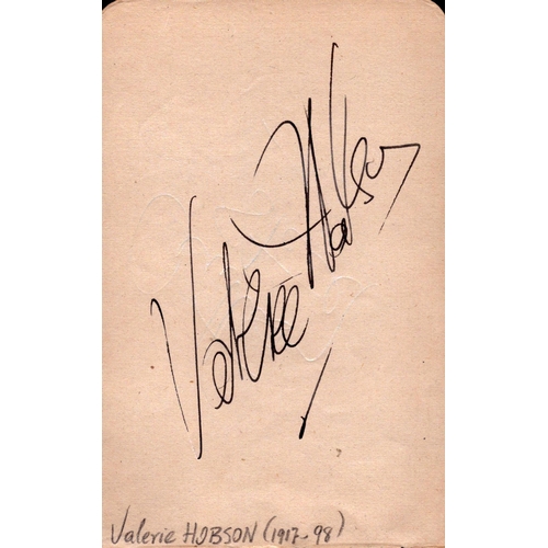 41 - Anthony Steele signed front and Valerie Hobson signed back album page.
