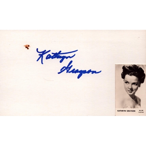 45 - Kathryn Grayson signed album page.