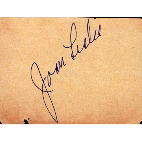 46 - Joan Leslie signed album page.