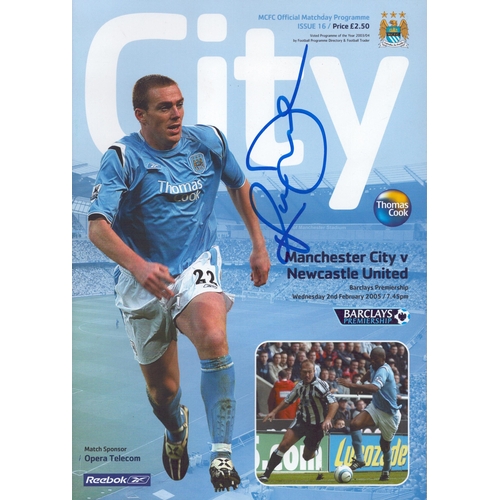 5 - Richard Dunne signed Manchester City vs Newcastle United Football programme 2nd February 2005.