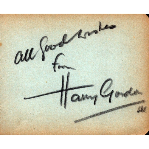 51 - John Buchanan signed front and Harry Gordon signed back album page.