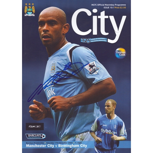 7 - Trevor Sinclair signed Manchester City vs Birmingham City Football programme 17th December 2005.