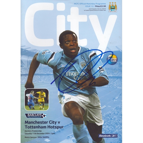 8 - Nedum Onuoha signed Manchester City vs Tottenham Hotspur Football programme 11th December 2004.