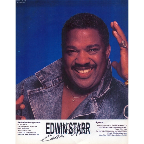 96 - Edwin Starr signed 10x8inch colour photo.