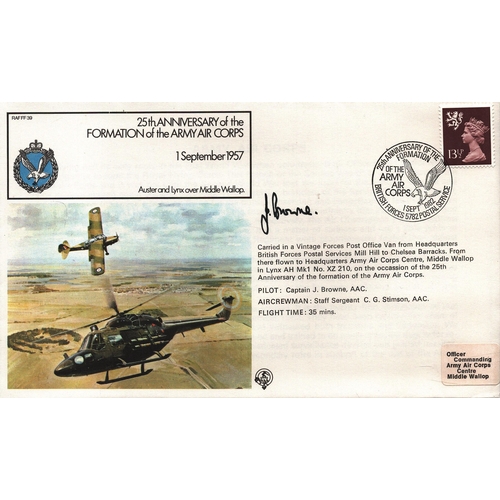 102 - J. Browne, AAC Pilot captain signed FDC RAFFF39 25th Anniversary of the Formation of the Army Air Co... 