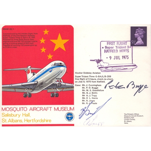 118 - Mr P O Bugge, Mr B J Smith and Mr A J Trigg signed cover MAM S1 Mosquito Aircraft Museum dated 9th J... 