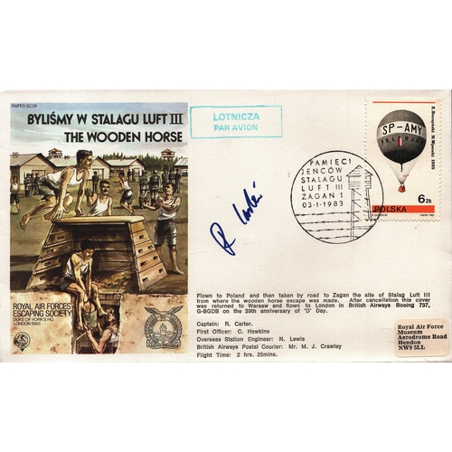124 - R. Carter cpt signed FDC. RAFES SC29. Bylismy W Stalagu Luft III The Wooden Horse. Single Stamp plus... 