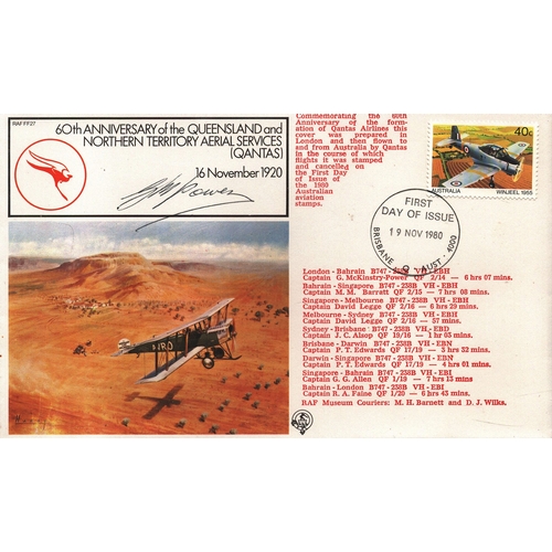 129 - G. Mckinstry-Power, QF Cpt signed FDC. RAF FF27. 60th Anniversary of the Queensland & Northern Terri... 