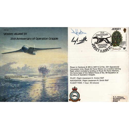 135 - D. Horton Pilot: flt Lt. & R. Smith Navigator: flt Lt. (RAF) multi signed FDC RAF B41 Vickers Valian... 