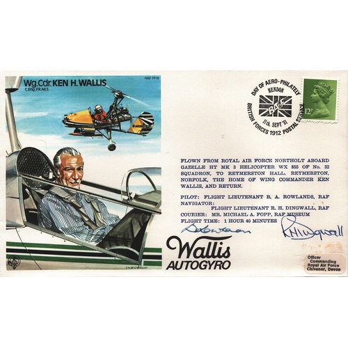 141 - B. A. Rowlands Pilot: Flt LT & R.H. Dingwall Navigator flt LT multi signed FDC RAF TP19  Wg. Cir. Ke... 