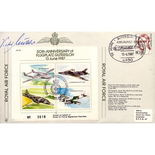 151 - Viktor Molders signed 50th Anniversary of Flugplatz Gutersloh, June 1987.