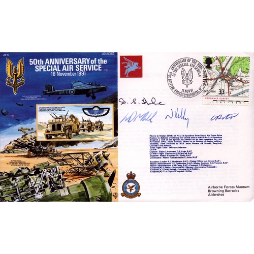 161 - Flt Lt D S Hulse, Flt Lt S D McCall, Master Engineer N J Kelly and Air Load Master An Arter signed c... 