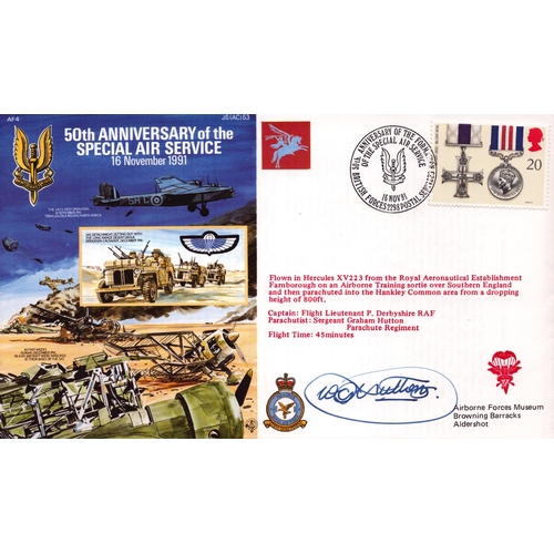 163 - Sgt Grahan Hutton signed cover JS AC53 50th Anniversary of the Special Air Service 16th November 199... 