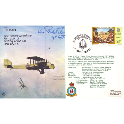 171 - Ken Batchelor signed 70th Anniversary of the Formation of NO.10 Squadron RAF, Jan 1915, Stamped Jan ... 