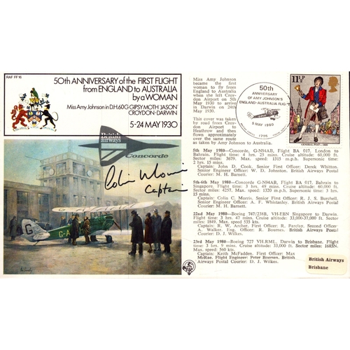 175 - Colin Morris signed 50th Anniversary of the First Flight from England to Australia by a Woman, May 1... 