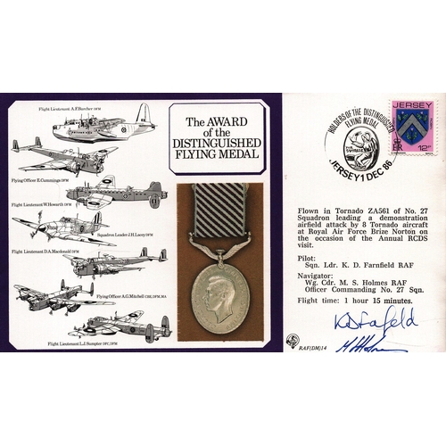80 - K. D. Farnfield pilot: sqn ldr & M. S. Holmes Navigator: Wg cdr Multi signed FDC. RAF(DM)14 The Awar... 