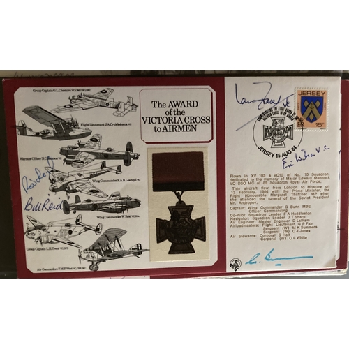 294 - RAF Bill Reid, RAB Learoyd, Ian Fraser, Eric Wilson all VC winners and G Bunn signed Award of the Vi... 